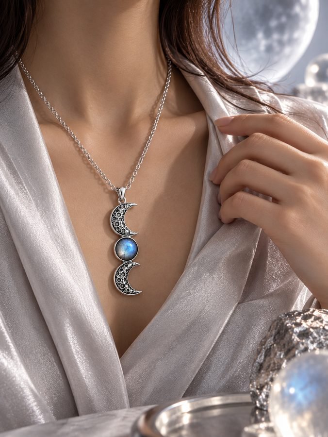 Moderniste moonstone necklace
